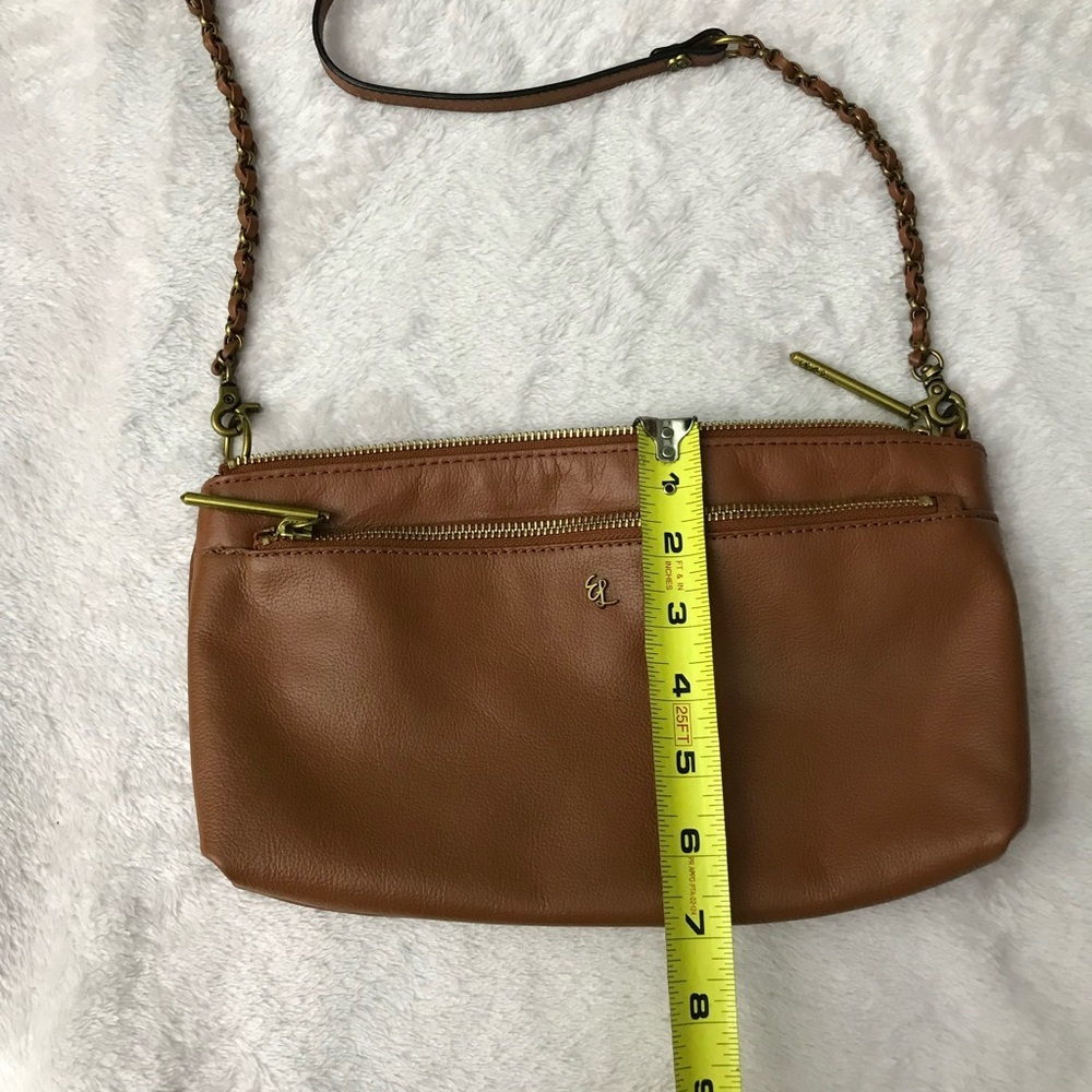 Elliott Lucca Leather Crossbody Demi Clutch Bag Chain & Leather Strap NWOT - Picture 13 of 16
